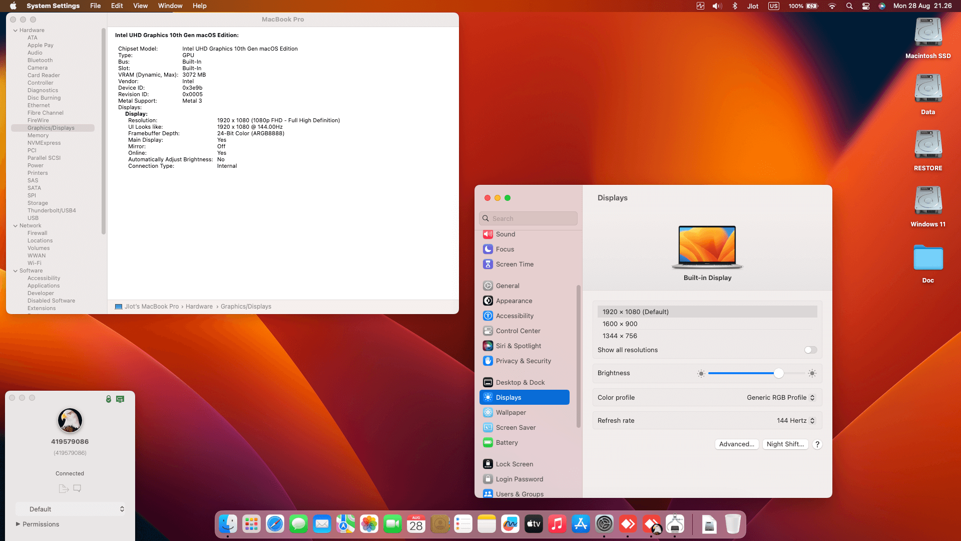 Asus ROG Strix G15 G512LI I565B6T 3rd [CometLake   Intel UHD 10Th Gen + I2C]   OpenCore 1